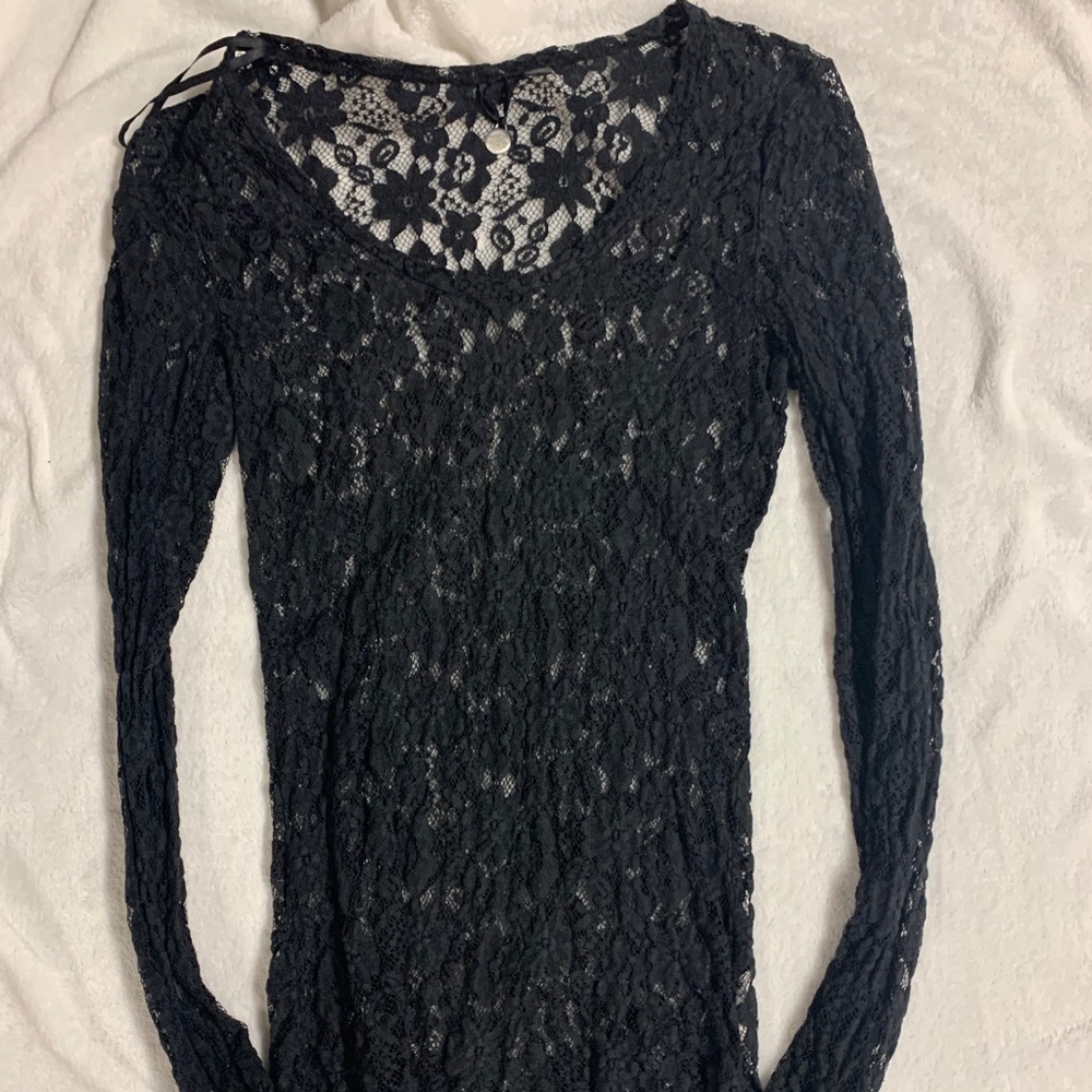 Black lace top